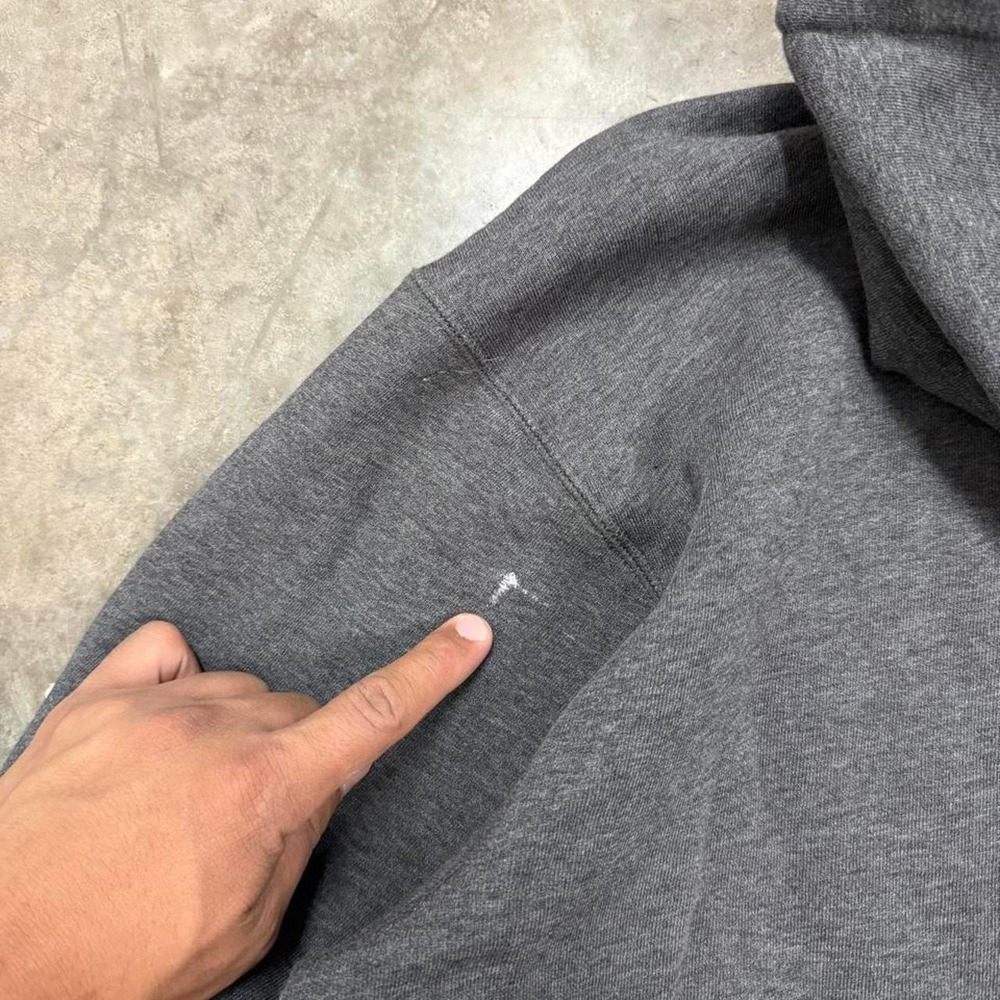 Old Navy Athletic Mens XL Gray Heavyweight Fleece Lined Full Zip Hoodie Y2K - Picture 5 of 5